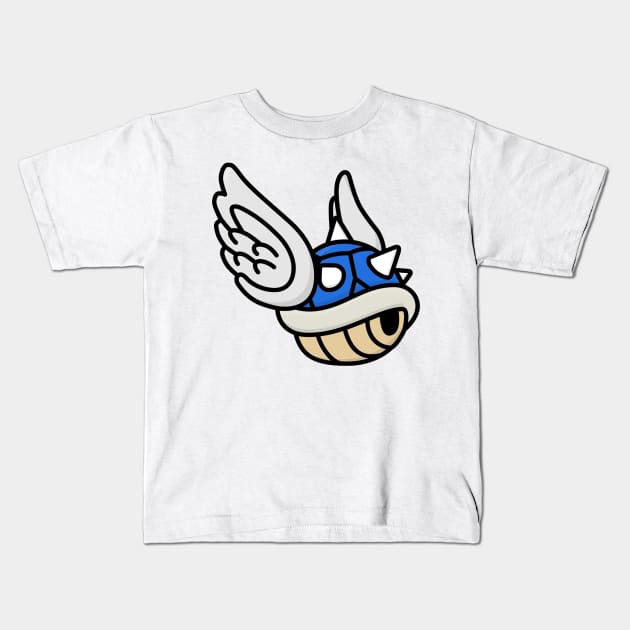 Blue Shell Kids T-Shirt by Radradrad